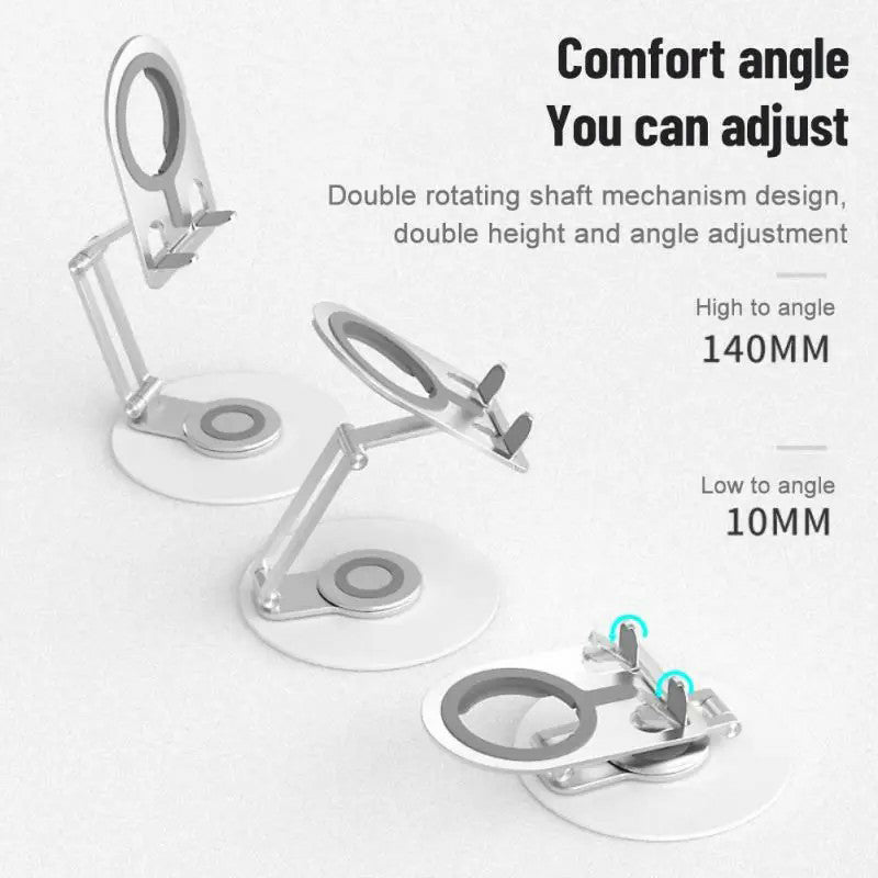 M02 Aluminum Alloy Foldable Phone Tablet Bracket Compatible with MagSafe Charger / iPhone 16 / 16 Ultra / 16 Pro / 16 Pro Max M02 Aluminum Alloy Foldable Phone Tablet Bracket Compatible with MagSafe Charger / iPhone 16 / 16 Ultra / 16 Pro / 16 Pro Max